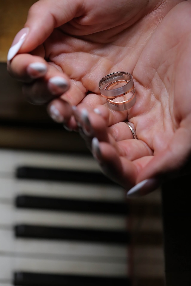 Woman finger holding