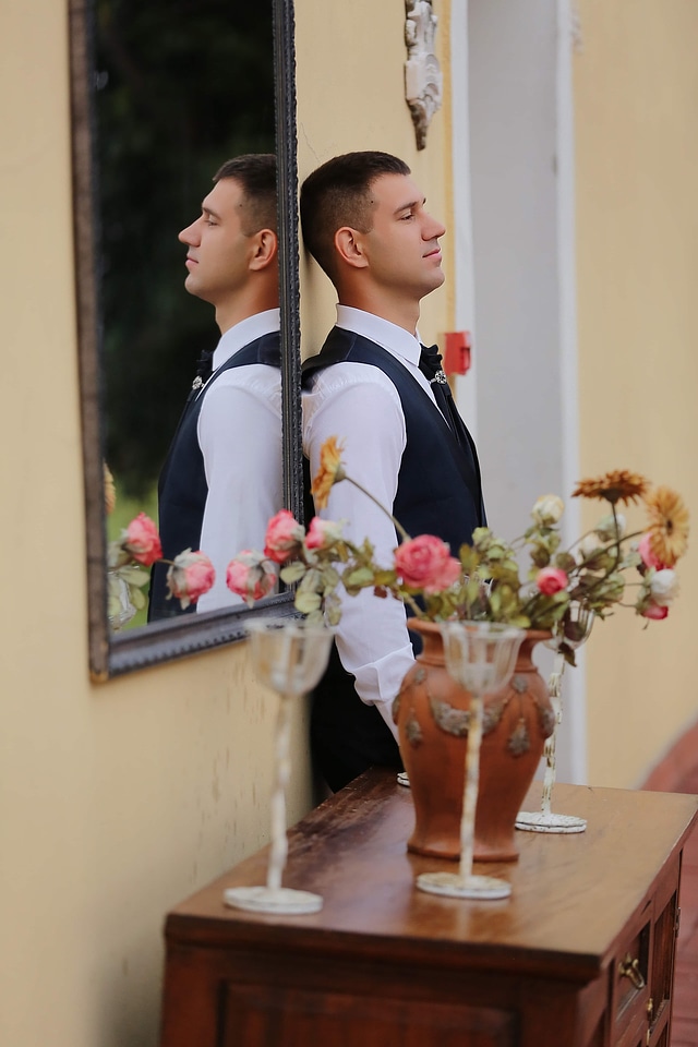 Standing man confidence
