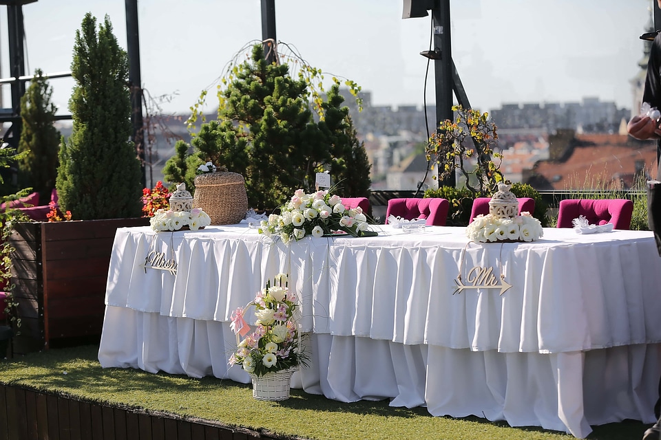 Panoramic wedding venue rooftop