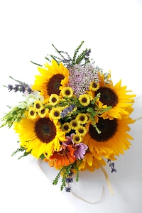 Sunflower bouquet photo studio