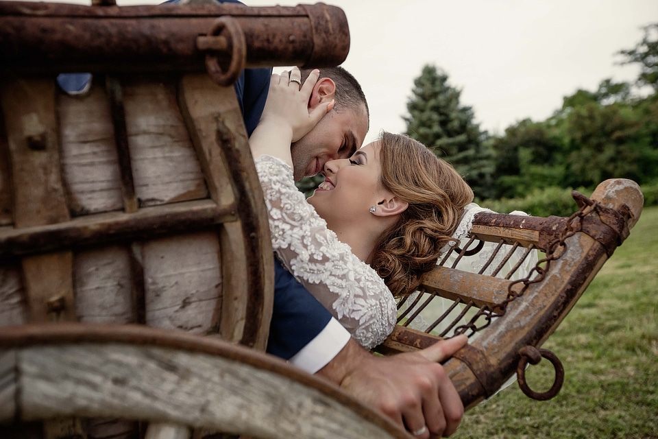 Romantic countryside love photo