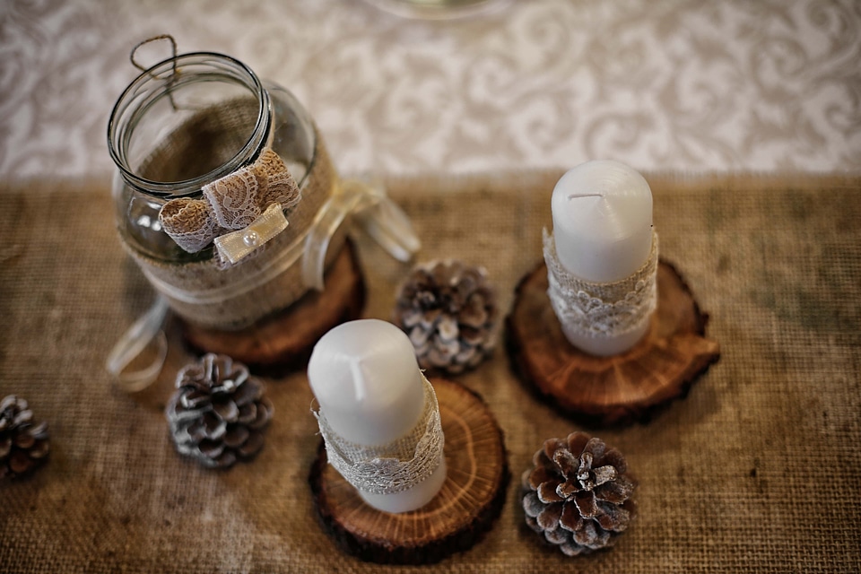 Candles candlestick jar photo