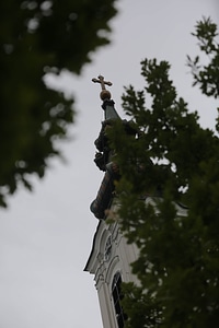 Church Tower perspective high photo