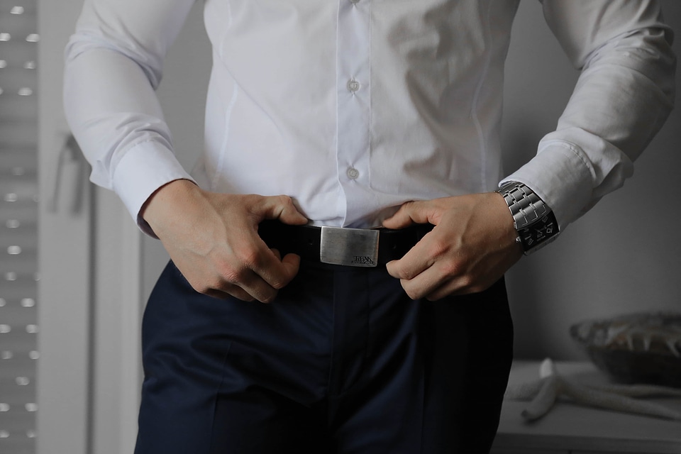 Standing man confidence