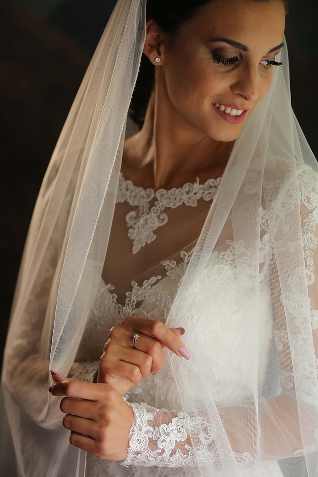 Bride pretty girl veil