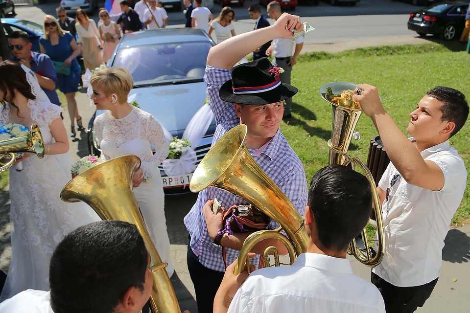 Wedding orchestra trumpeter