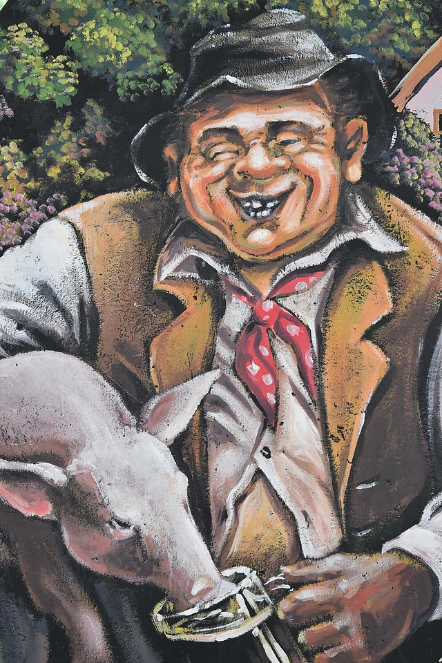 Pensioner piglet old man