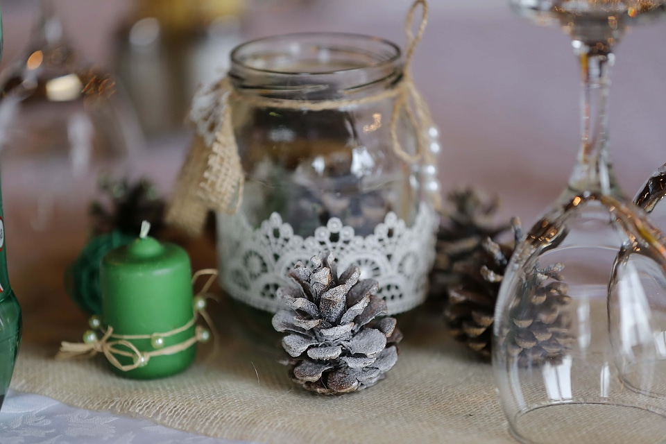 Crystal glass jar photo