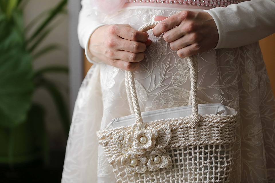 Handbag elegant wedding dress