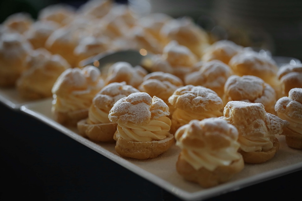 Cream baked goods delicious
