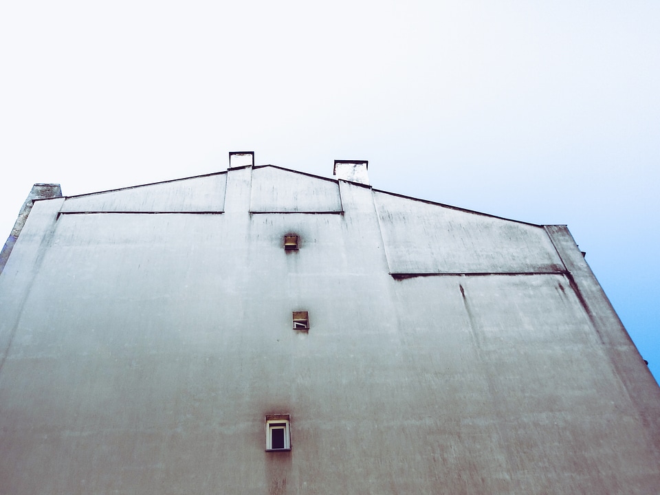 Gable Side of a Building against Blue Sky