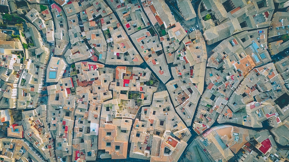 Aerial Photography of City Roofs photo