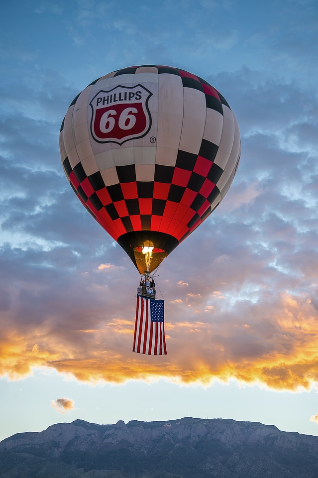 Hot Air Balloon with American Flag