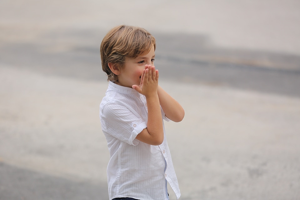 Boy adorable playful