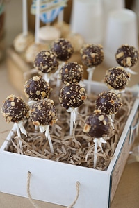 Lollipop caramel sticks photo