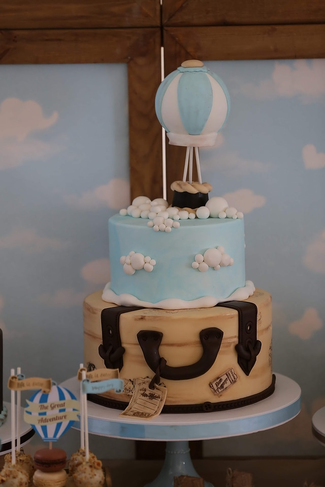 Hot Air balloon birthday cake