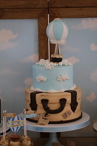 Hot Air balloon birthday cake photo