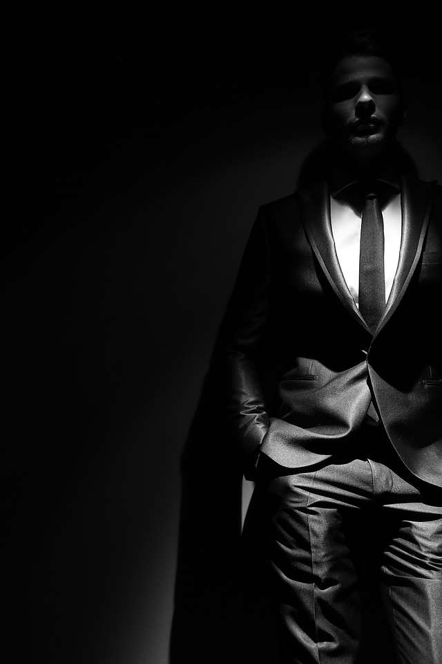 Spotlight photo studio darkness