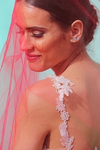 Wedding Dress bride smiling photo
