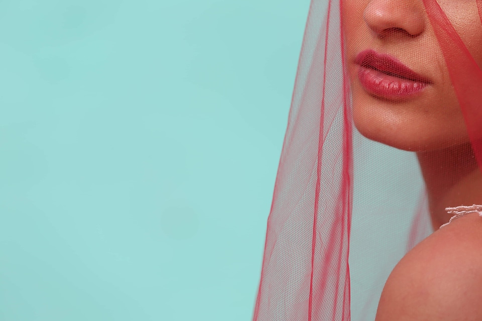 Lips lipstick veil