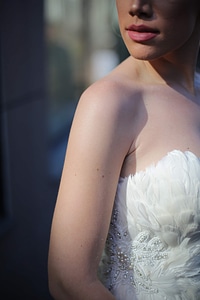 Wedding Dress dress feather photo