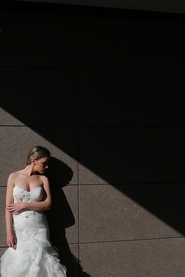 Bride posing pretty girl
