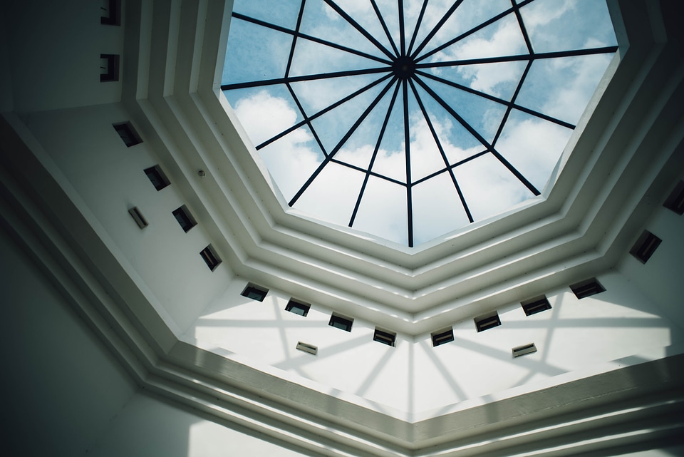 Dome with Skylight Building Interior photo