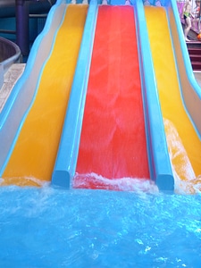 Water park speed colorful