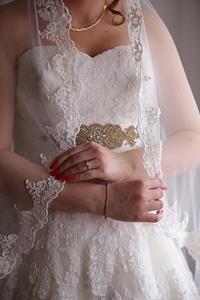 Wedding Dress veil necklace photo