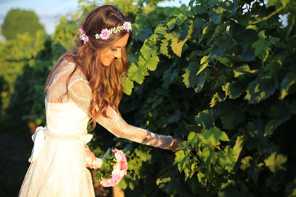 Pretty Girl woman vineyard