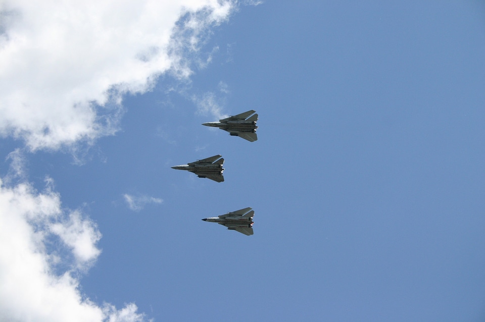 High speed aircraft blue