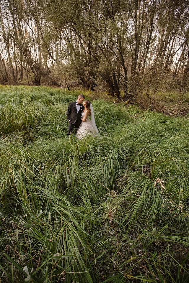 Wilderness bride wedding dress