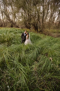 Wilderness bride wedding dress photo