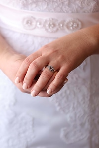 Wedding Ring diamond silver photo