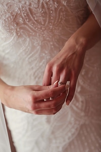Wedding Ring finger hand photo
