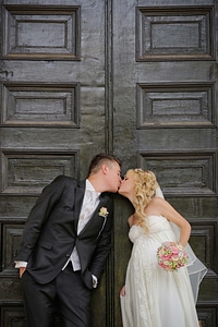 Front Door entrance kiss photo