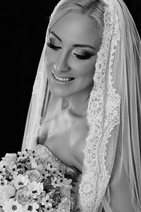 Bride smile face photo