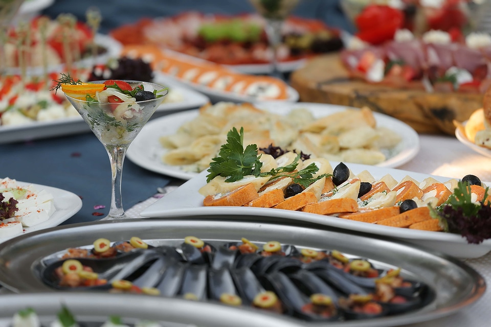 Caviar seafood buffet