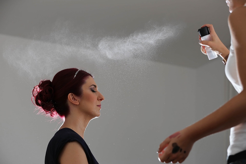Studio beautician model