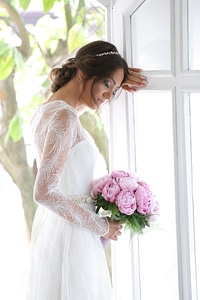 Wedding Bouquet wedding dress bride photo