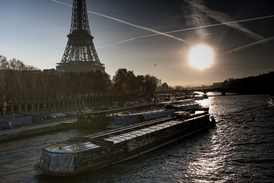 Paris Waterfront at Sunset photo