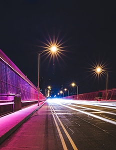 Highway Traffic at Night photo