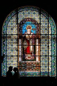 Stained Glass russian church photo