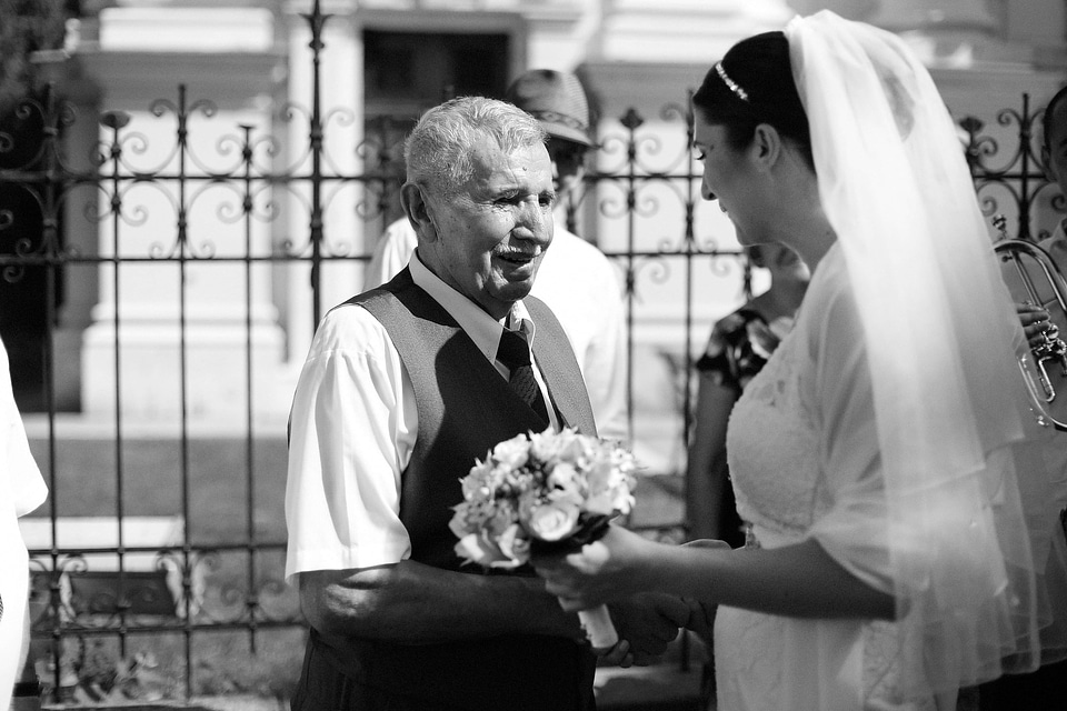 Grandfather elderly conversation