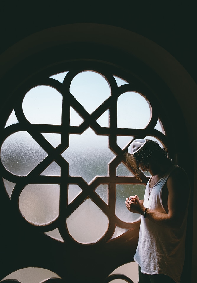Young Jewish Man Praying