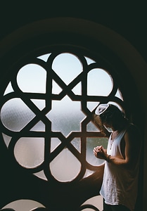 Young Jewish Man Praying photo