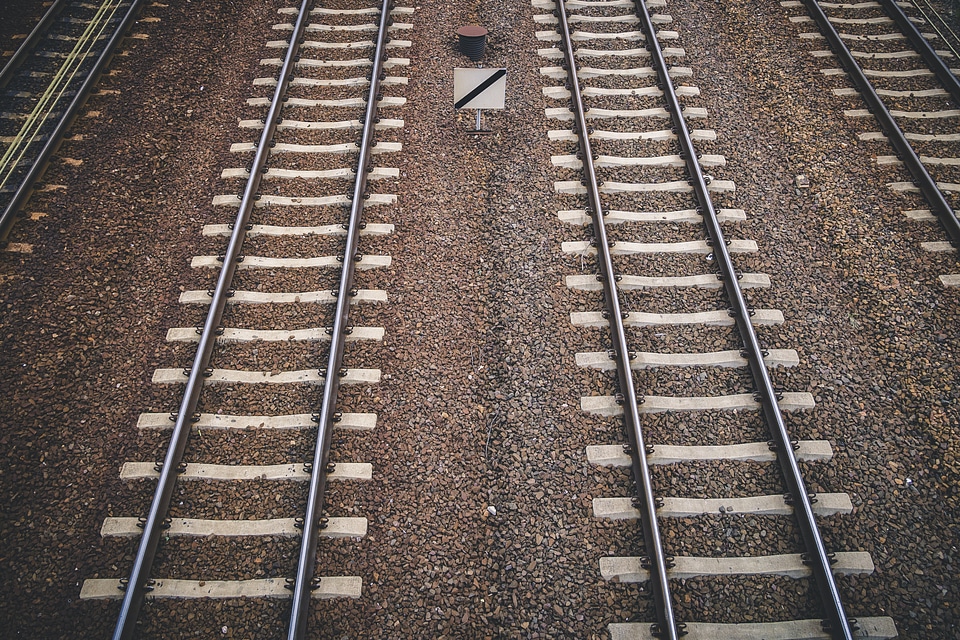 Railroad Tracks, Top View