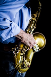 Saxophonist Playing Jazz Music photo