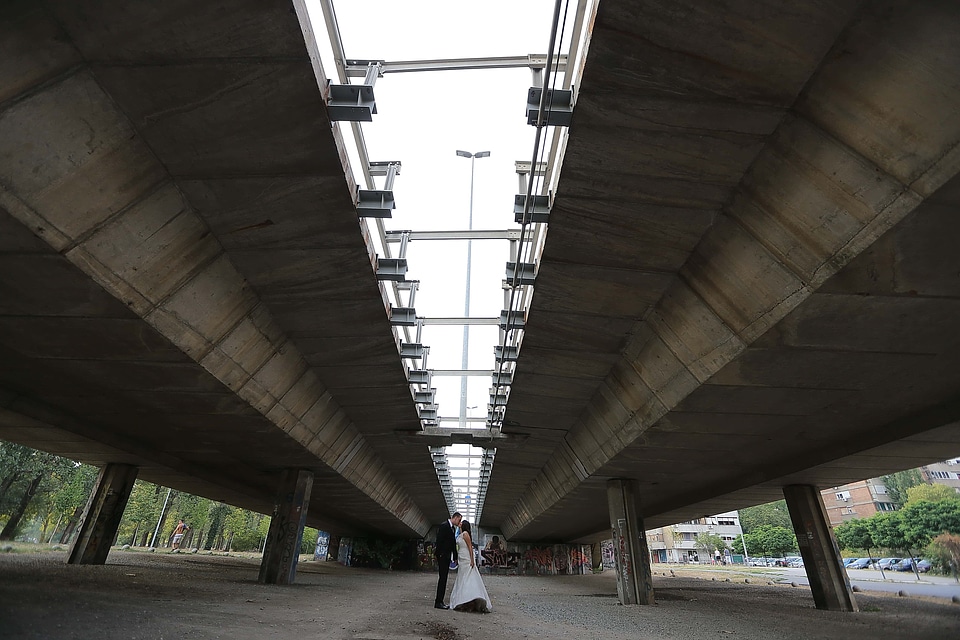 Bridge concrete underneath photo