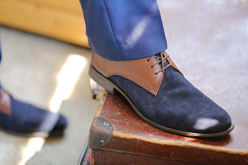 Blue shoes gentleman